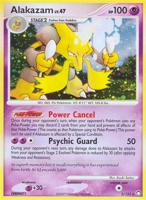 Pokémon TCG Alakazam LV. 47 Holo Rare 2/123 Mysterious